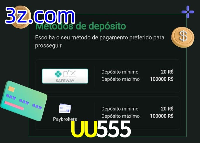 O cassino UU555 oferece uma grande variedade de métodos de pagamento